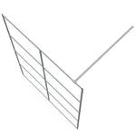 Walk-in Shower Wall Silver 140x195 cm Clear ESG Glass 152139