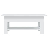 Coffee Table White 102x55x42 cm Engineered Wood 810253