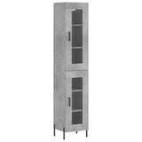 Highboard Concrete Grey 34,5x34x180 cm Engineered Wood 3199437