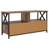 TV Cabinet Old Wood 90 x 33 x 45 cm Engineered Wood and Steel 881301