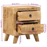 Bedside Cabinet 40x32x46 cm Solid Wood Rough Mango 4104511