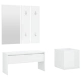 Hallway Furniture Set High Gloss White Engineered Wood 3082059