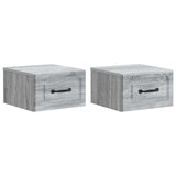 Wall-Mounted Bedside Cabinet 2 pcs Grey Sonoma Engineered Wood 899288