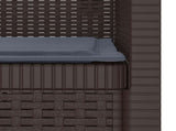 1-Seater Armchair with Cushion Rattan Look PP Brown 8011859