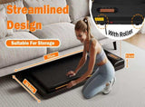Folding Treadmill with Handrail & Adjustable Incline, 1-10 km/h Running Machine, Space Saving Low N601P303820B