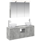 Bathroom Cabinet Set 4 pcs Concrete Grey 100 x 14.5 x 70 cm 3406338