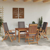 Garden Chair 4 pcs Brown and Grey 57 x 71.5 x 104 cm 3375766