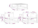 9 Piece Garden Lounge Set Modular Natural Solid Acacia Wood 3417287