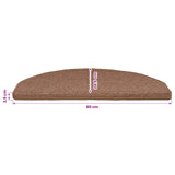 Self-adhesive Stair Mats 15 pcs Brown 80 x 24.5 x 3.5 cm 42038646