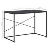 30208 Computer Desk Black 110x60x70 cm Engineered Wood