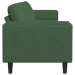 Fabric Sofa with Cushion Dark Green 208 cm Corduroy fabric 3335105