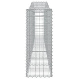 Arched Gabion Baskets 3 pcs 400x30x80/100 cm Galvanised Iron 3145814