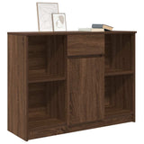 Sideboard with Drawer Brown Oak 101x35x76 cm Engineered Wood 861568