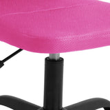 Office Chair Height Adjustable Pink Mesh Fabric 353011