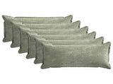 Cushion Cover 6 pcs HOUTEN Green 40 x 70 cm Chenille Fabric 917861