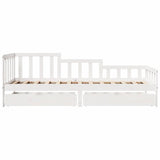 Daybed with Drawers without Mattress White 80x200 cm Solid Wood 3302099
