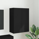 TV Wall Cabinet Black 59.5 x 31 x 80 cm Engineered Wood 892360