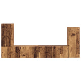TV Cabinet Set 4 pcs Old Wood Engineered Wood 3409121