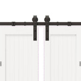 Sliding Door Hardware Kit 400 cm Steel Black 3295804