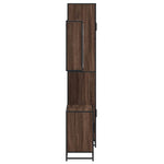 ZNTS 3 Piece Bathroom Furniture Set Brown Oak Engineered Wood 3301069