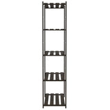5-Tier Storage Rack Black 80x38x170 cm Solid Wood Pine 373407