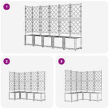 Garden Planter 5 pcs Black 120 x 120 x 143 cm Plastic 42002843
