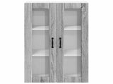 Wall Glass Cabinet LUCCA Grey Sonoma 60 x 31 x 100 cm 885181