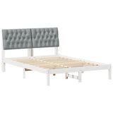 Bed Frame with Upholstered Headboard White 150 x 200 cm 3394397