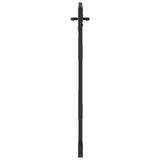 Garden Gate with Lock Black 85 x 125 cm Powder-coated steel 42015860