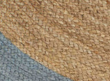 Handmade Rug Jute with Olive Green Border 120 cm 133681
