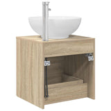 Wall-Mounted Sink Vanity Sonoma Oak 49.5 x 44.5 x 66.5 cm 890304