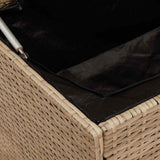 Outdoor Cushion Box Beige 100x55x55.5 cm Poly Rattan 4104144
