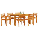 Garden Dining Set 7 pcs Brown Solid Acacia Wood 3375664