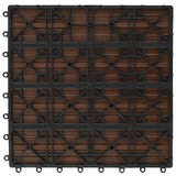 WPC Tiles 30x30cm 11pcs 1m2 Brown 40825