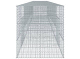 Gabion Basket with Cover 1100x100x150 cm Galvanised Iron 3295223