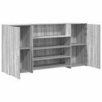 Reception Desk Grey Sonoma 200x50x103.5 cm Engineered Wood 3324183