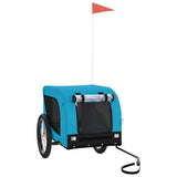 Pet Bike Trailer Blue and Black Oxford Fabric and Iron 94009