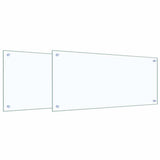 Kitchen Backsplash 2 pcs Transparent 90 x 40 cm Tempered Glass 3415428