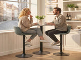 Bar Stools Set of 2, Modern Swivel Barstools with Footrest for Kitchen Island and Dining Room, Green T3398P555823