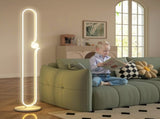 LED Floor Lamp, Dimmable Floor Standing Lamp with Glass Night Light, Foot Switch for Living Room, T3398P344140