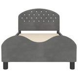 Children's Bed Frame with Headboard Dark Grey 90 x 200 cm 42011128
