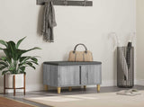 Hall Bench with Cushion with Door Grey Sonoma 60 x 38 x 46 cm 891525