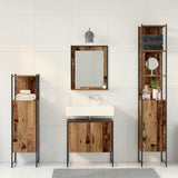 Bathroom Furniture Set with Door 4 pcs Brown 33 x 33 x 185.5 cm 3334409