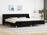Bed Frame with Mattress Black 180 x 200 cm Fabric 3415237