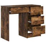 Desk with Drawer Smoked Oak 90 x 37.5 x 75 cm Engineered Wood 869494