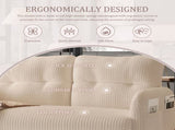 GOMYWAY corduroy fabric, comfortable monochrome double sofa, suitable for living rooms and bedrooms W2678P422254