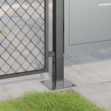 Post Bases Square 12 pcs Anthracite 46x46 mm Powder-coated Steel 42000019