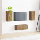 TV Cabinet Set Wall-mounted 2 pcs Artisan Oak Engineered Wood 3408969