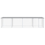 Chicken Cage with Roof Light Grey 403x98x90 cm Galvanised Steel 3189055