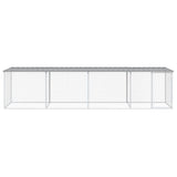 Chicken Cage with Roof Light Grey 403x98x90 cm Galvanised Steel 3189055